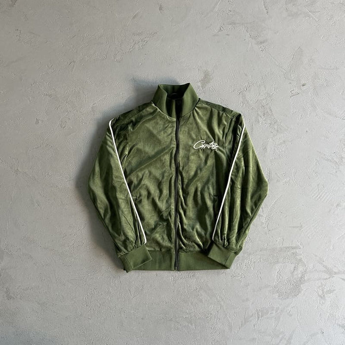 Corteiz Green Velour Set