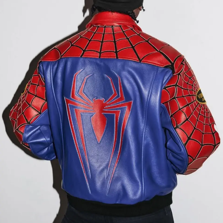Supreme x Vanson Leathers Spider-Man Jacket Red