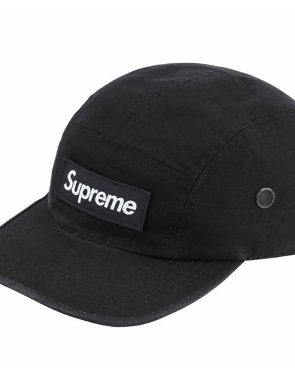 Supreme Washed Chino Twill Camp Black Cap