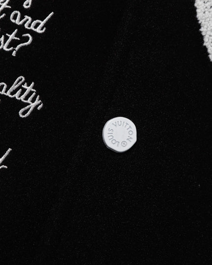 Louis Vuitton Varsity Leather Jacket Black & White