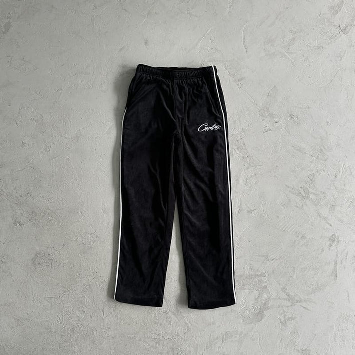Corteiz Black Velour Set
