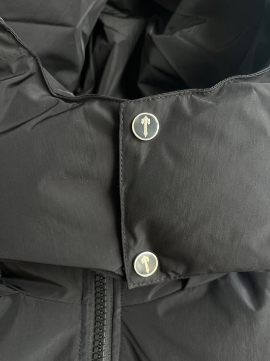 Trapstar Womens Black Cropped Detachable Puffer Jacket