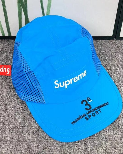 Supreme Mesh Side Panel Camp Blue Cap