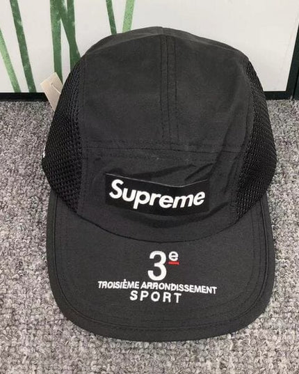 Supreme Mesh Side Panel Camp Black Cap