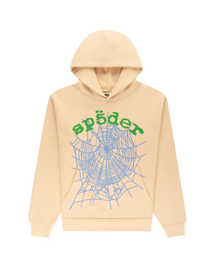 Sp5der OG Web V2 Hoodie "Cream"