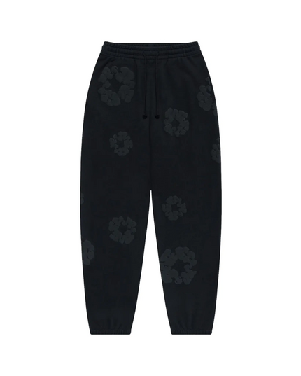 Denim Tears Cotton Wreath Sweatpants "Black Monochrome"