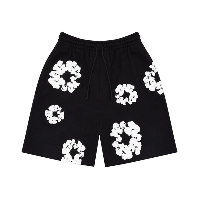 Denim Tears The Cotton Wreath Shorts "Black"