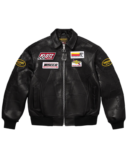 Supreme x Vanson Leathers Spider-Man Jacket Black