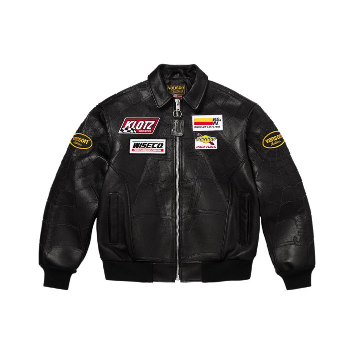Supreme x Vanson Leathers Spider-Man Jacket Black
