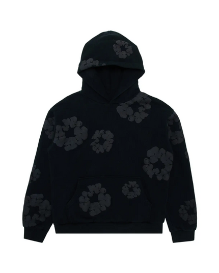 Denim Tears Cotton Wreath Hooded Sweatshirt "Black Monochrome"