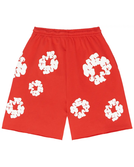 Denim Tears The Cotton Wreath Shorts "Red"