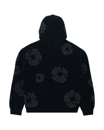 Denim Tears Cotton Wreath Hooded Sweatshirt "Black Monochrome"