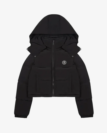Trapstar Womens Black Cropped Detachable Puffer Jacket
