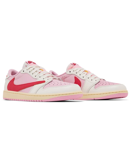 Travis Scott x Air Jordan 1 Retro Low "Sail Tropical Pink"
