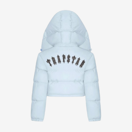 Trapstar Womens Baby Blue Cropped Detachable Puffer Jacket