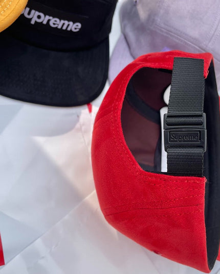 Supreme Suede Camp Red Cap