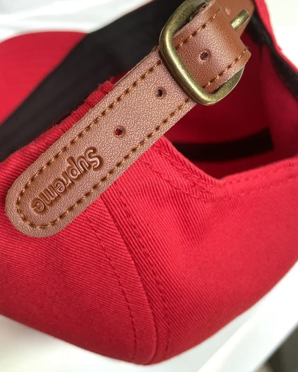 Supreme Washed Chino Twill Camp Red Cap