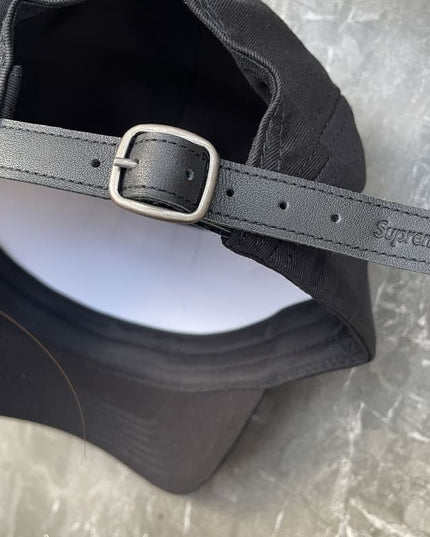 Supreme Washed Chino Twill Camp Black Cap