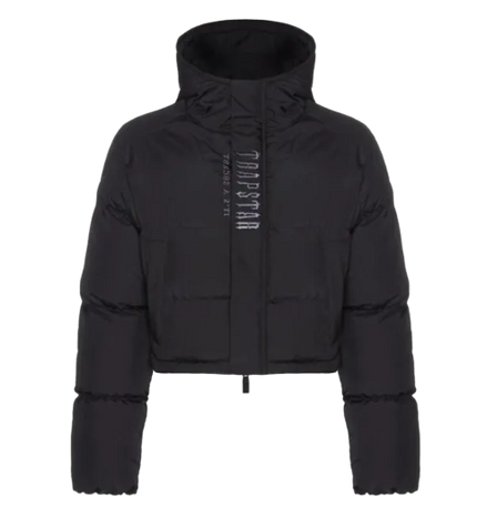 Trapstar 2.0 Womens Black Cropped Detachable Puffer Jacket