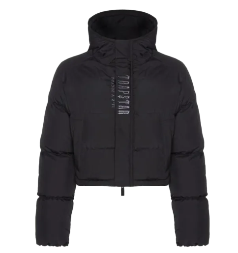 Trapstar 2.0 Womens Black Cropped Detachable Puffer Jacket
