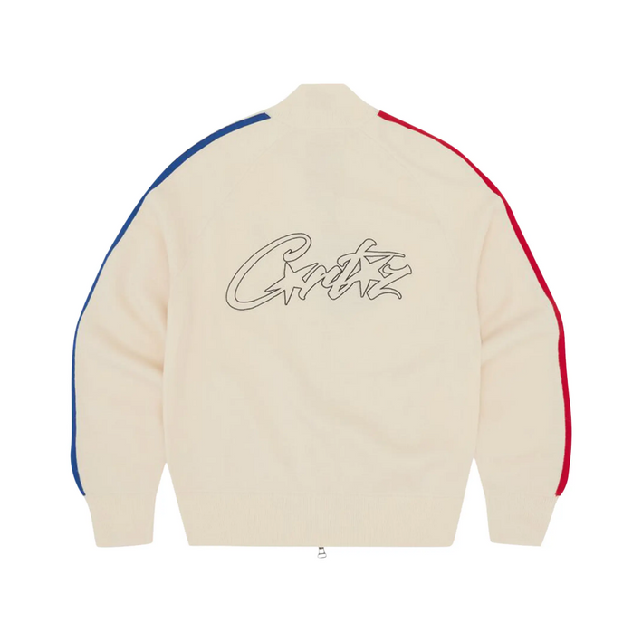 Corteiz Knit Zip Up Fleece Cream