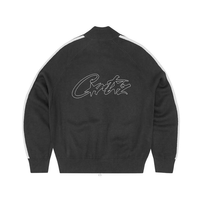 Corteiz Knit Zip Up Fleece Black
