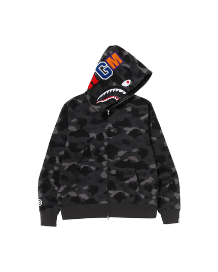 BAPE Color Camo Shark Full Zip Hoodie "Black"