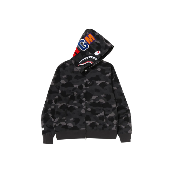 BAPE Color Camo Shark Full Zip Hoodie "Black"