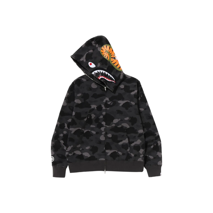 BAPE Color Camo Shark Full Zip Hoodie "Black"