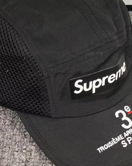 Supreme Mesh Side Panel Camp Black Cap