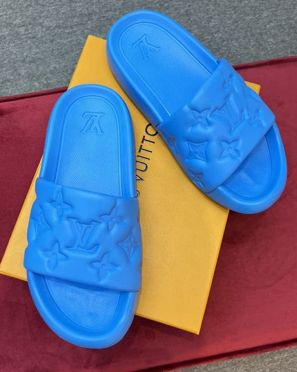 Louis Vuitton Waterfront Blue Slippers