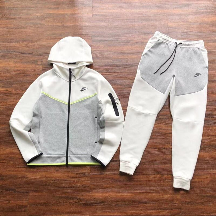Nike Tech Fleece White Neon Grey