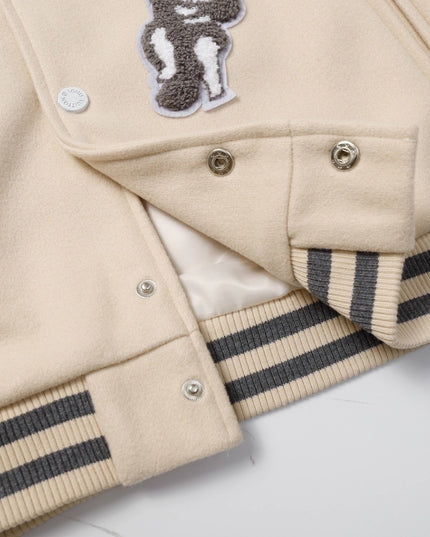 Louis Vuitton Leather Varsity Jacket White by Virgil Abloh