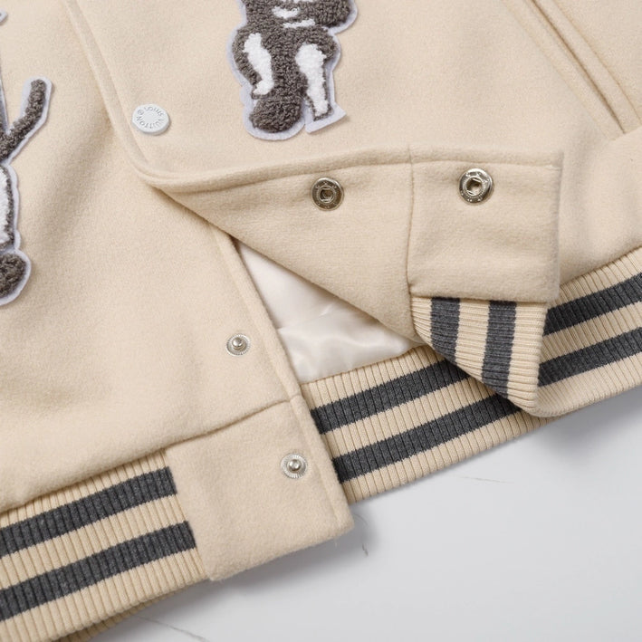 Louis Vuitton Leather Varsity Jacket White by Virgil Abloh