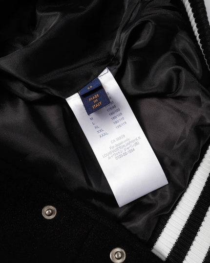Louis Vuitton Varsity Leather Jacket Black & White