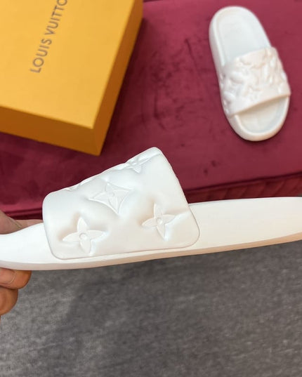Louis Vuitton Waterfront White Slippers