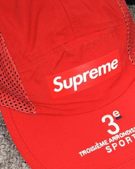 Supreme Mesh Side Panel Camp Red Cap
