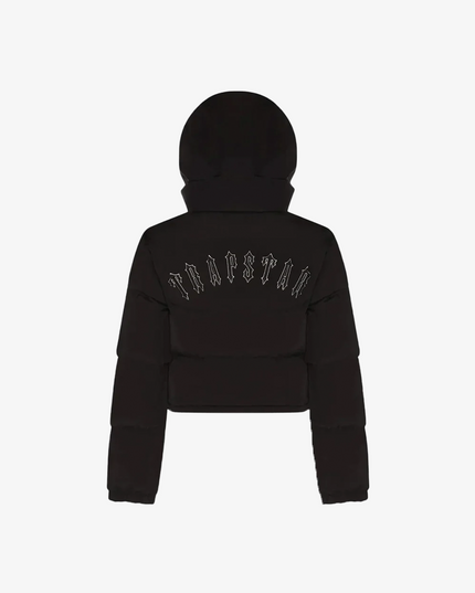 Trapstar Womens Black Cropped Detachable Puffer Jacket