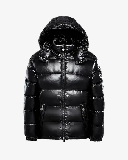 Moncler Hooded Puffer Jacket Black