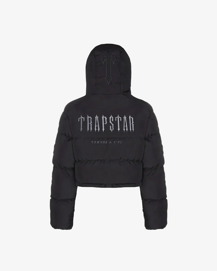Trapstar 2.0 Womens Black Cropped Detachable Puffer Jacket