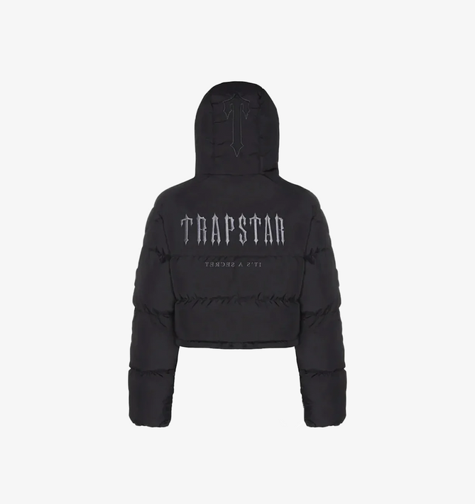 Trapstar 2.0 Womens Black Cropped Detachable Puffer Jacket