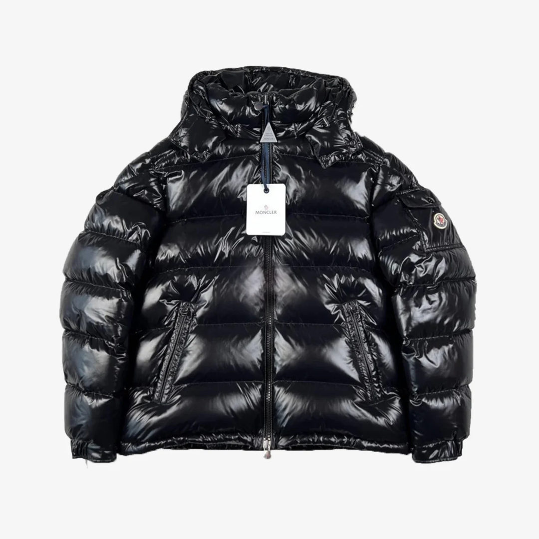 Moncler Hooded Puffer Jacket Black