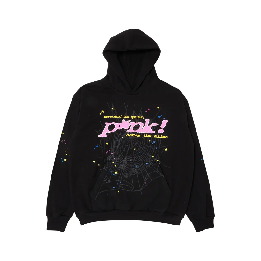 Sp5der P*NK Hoodie "Black"