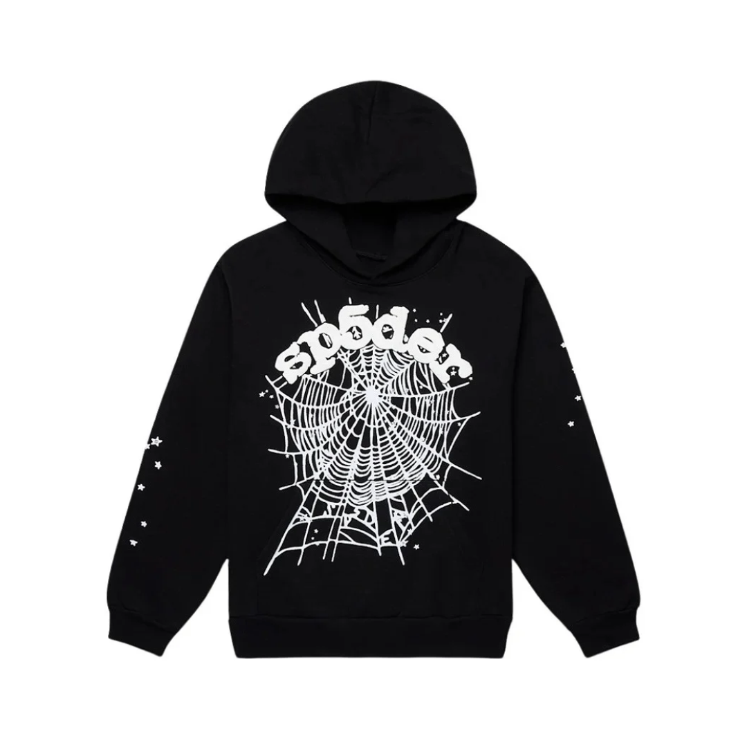 Sp5der OG Web Hoodie Black