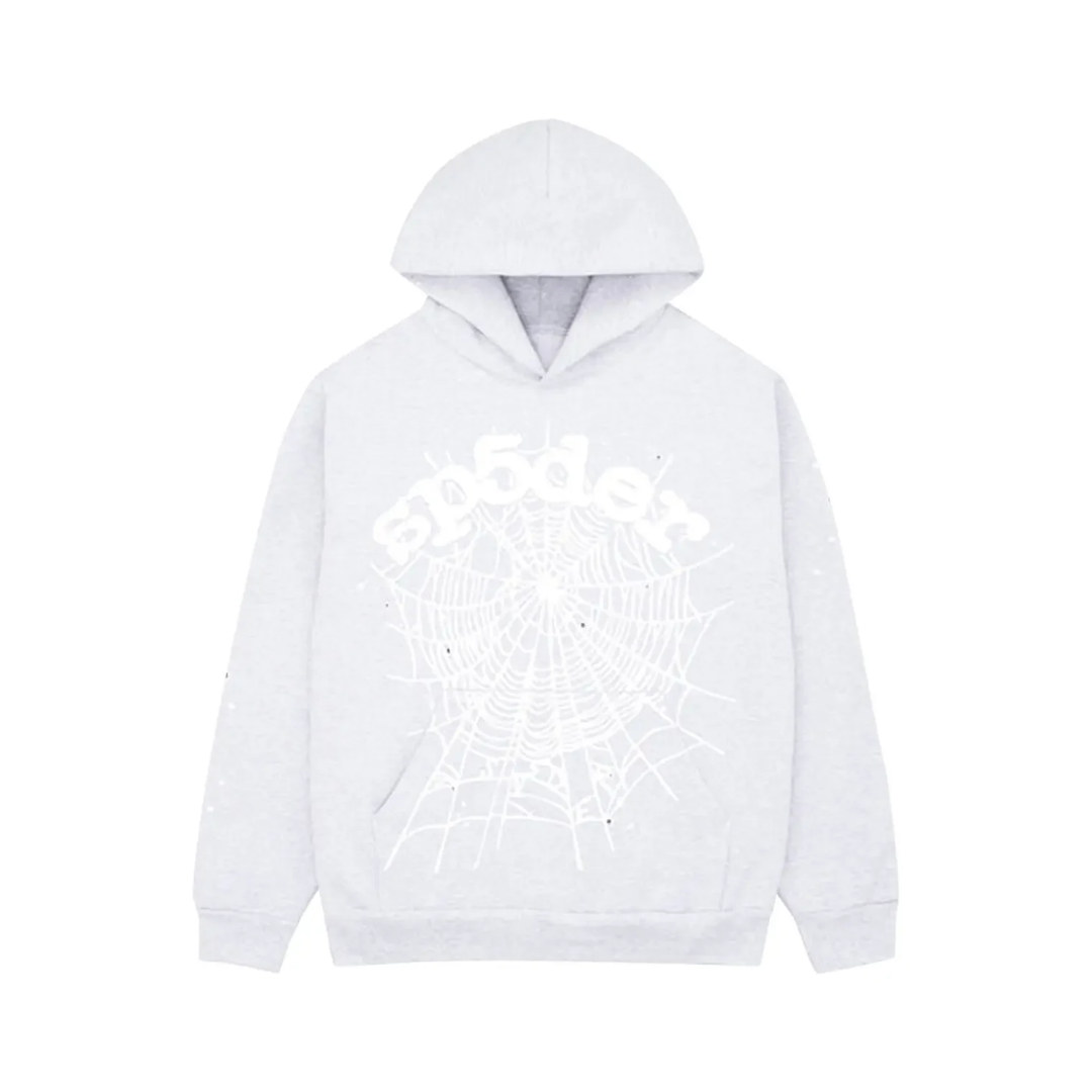 Sp5der OG Web Hoodie "Heather Grey"